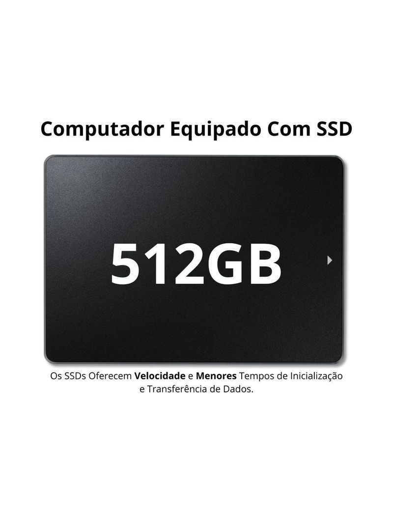 PC Gamer Computador Completo Intel Core i7 16GB SSD 512GB Kit Gamer Headset Monitor 19,5\" Windows