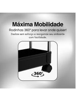 Estante Organizadora Móvel 4 Andares: Prateleiras com Rodízios