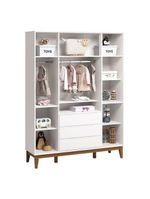 Cômoda Com Porta E Guarda Roupa Infantil Classic Elfe Branco Acetinado Amadeirado - Reller