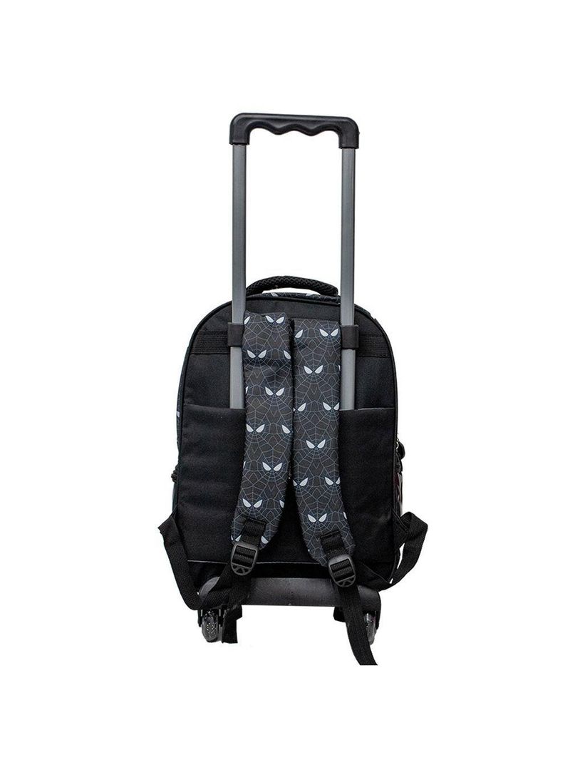 Kit Mochila Escolar Infantil de Rodinhas com Lancheira e Estojo Yins PVC 3D Kids Spider Amarelo