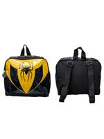 Kit Mochila Escolar Infantil de Rodinhas com Lancheira e Estojo Yins PVC 3D Kids Spider Amarelo