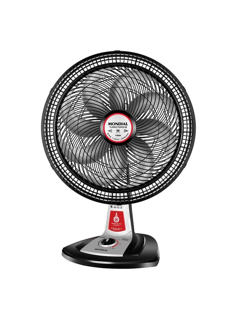 Ventilador De Mesa Force Vt-rp-03-8p-np Vent 40cm Turbo-220v