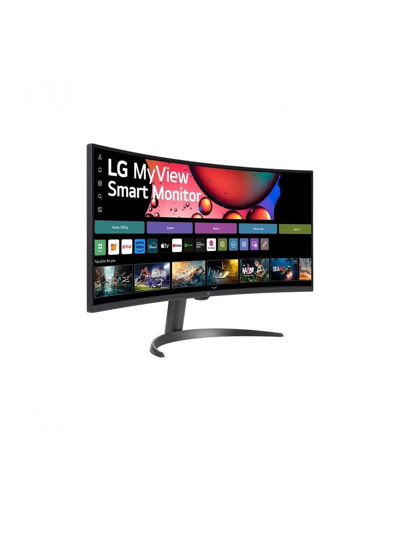 Monitor LG Myview Smart 34SR60QC-B Tela Curva 34