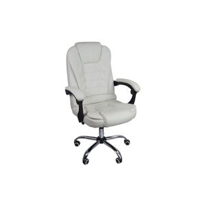Cadeira De Escritório Presidente Reclinável Ergonômica Branco