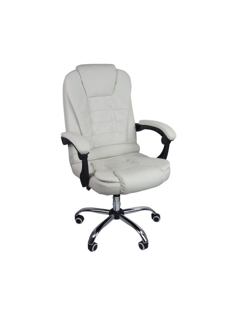 Cadeira De Escritório Presidente Reclinável Ergonômica Branco