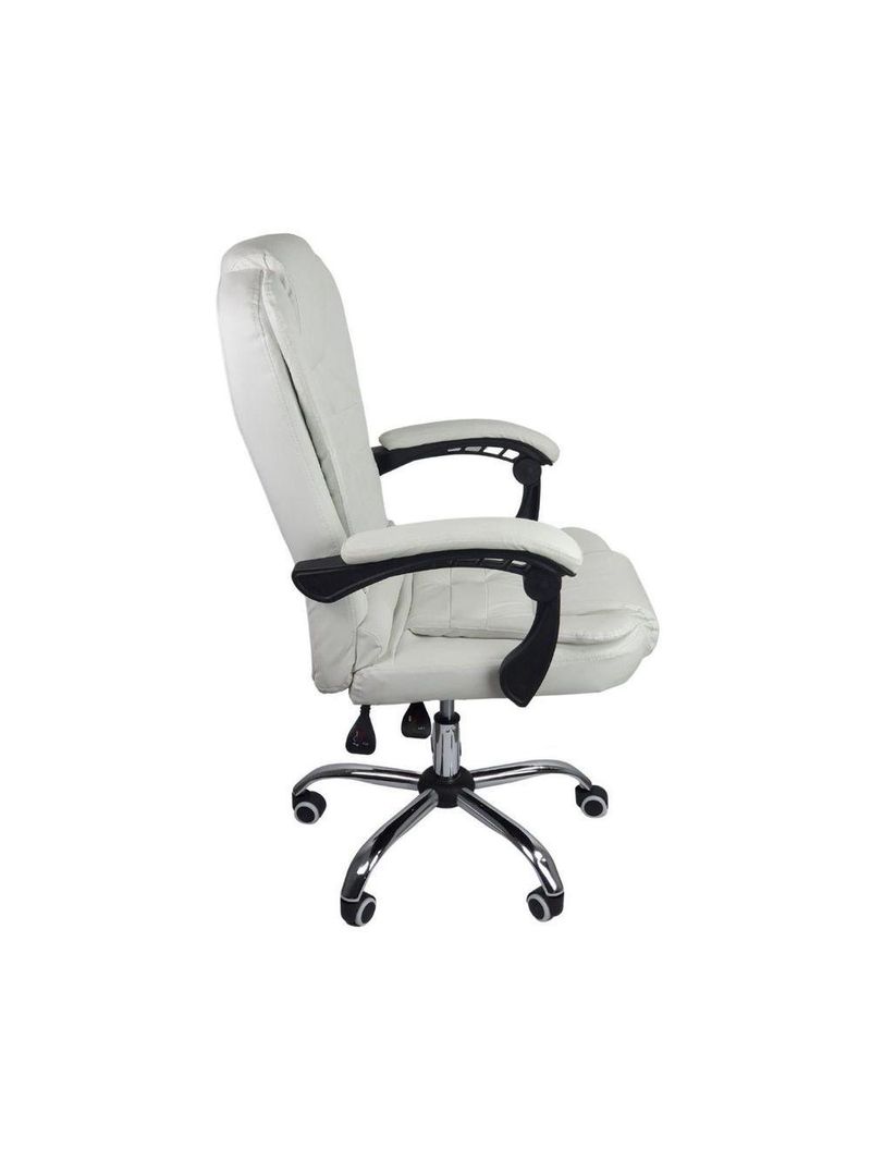 Cadeira De Escritório Presidente Reclinável Ergonômica Branco