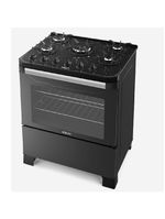 Fogão Itamaster 5 Bocas Com Acendimento Automático Itatiaia Preto Bivolt