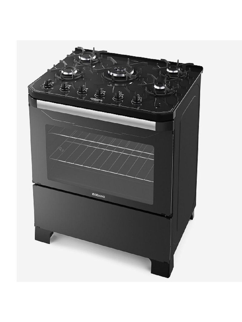 Fogão Itamaster 5 Bocas Com Acendimento Automático Itatiaia Preto Bivolt