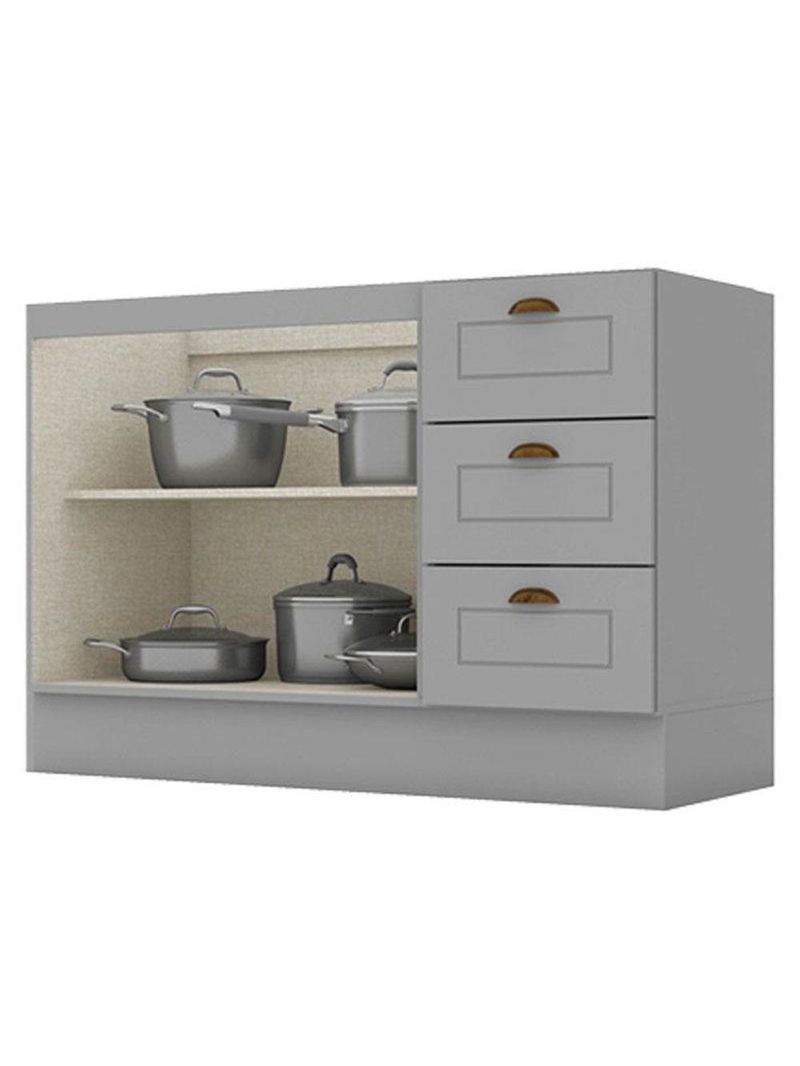 Balcão De Pia 120 Cm Nova York Cinza – Henn