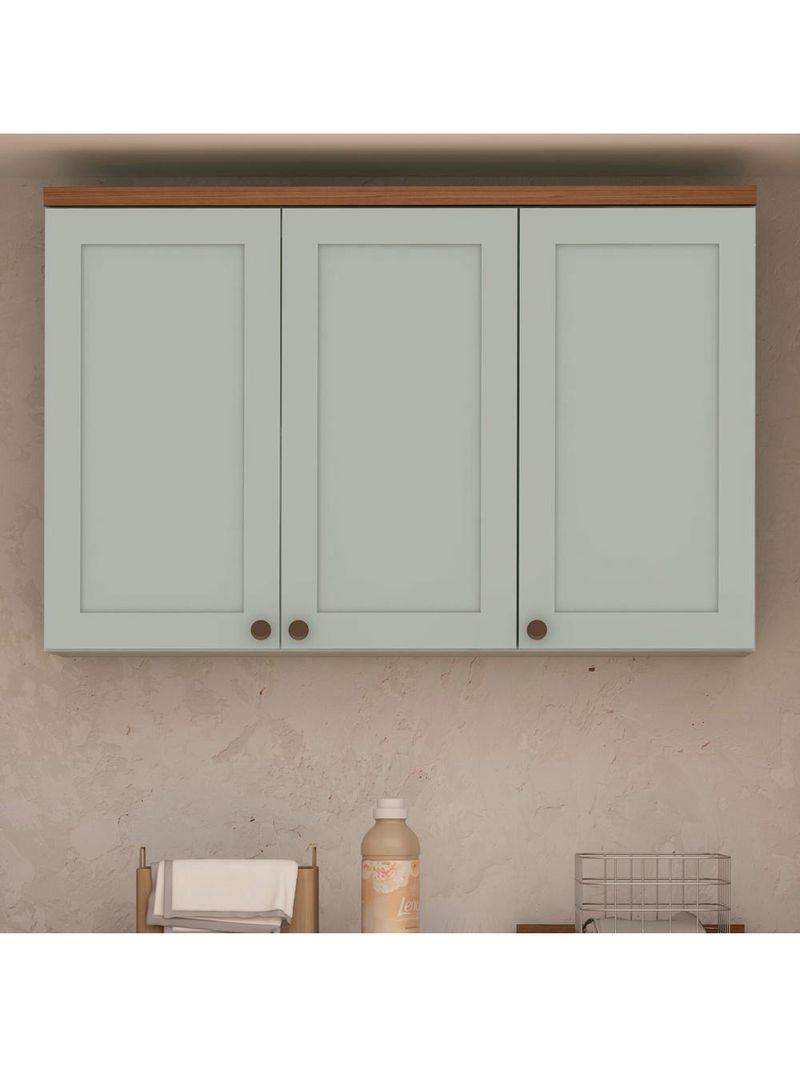 Armário De Cozinha Genialflex Iluminata Aéreo Hortelã