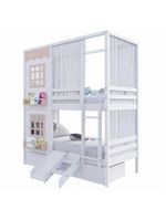 Beliche Casinha Reta 2 Janelas 2 Gav Escorregador Rosa