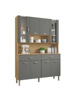 Kit Cozinha Ambiente Golden 8 Portas Freijó Gris - Kits Paraná