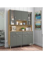 Kit Cozinha Ambiente Golden 8 Portas Freijó Gris - Kits Paraná