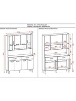 Kit Cozinha Ambiente Golden 8 Portas Freijó Gris - Kits Paraná
