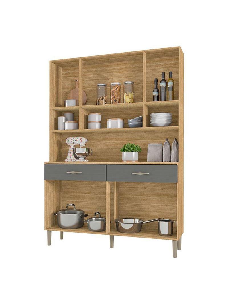 Kit Cozinha Ambiente Golden 8 Portas Freijó Gris - Kits Paraná