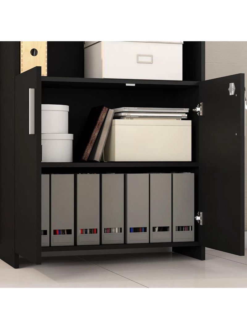 Armário Para Escritório Office Preto Notável Móveis Preto