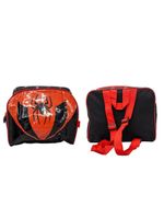 Kit Mochila Escolar Infantil de Rodinhas com Lancheira e Estojo Yins em PVC 3D Kids Spider - Preto