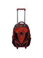 Kit Mochila Escolar Infantil de Rodinhas com Lancheira e Estojo Yins em PVC 3D Kids Spider - Preto