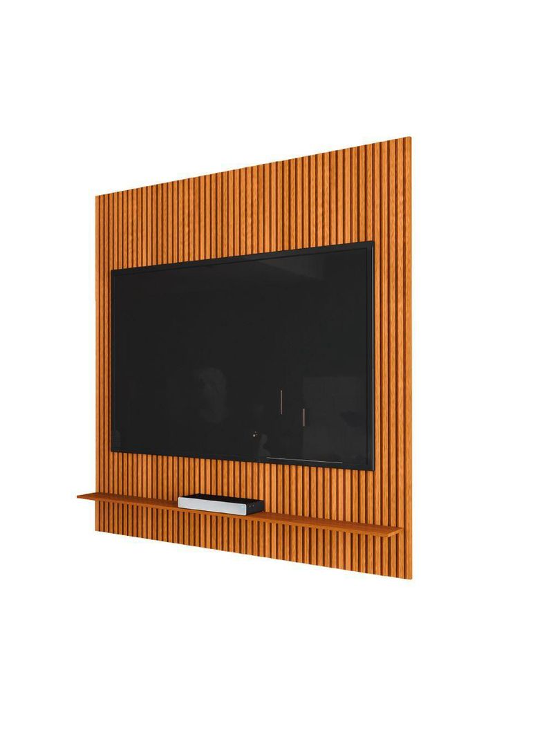 Painel Para Tv Até 55 Polegadas Ripado Impressão 3d Avante 1,34m Cedro Edn