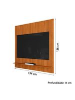 Painel Para Tv Até 55 Polegadas Ripado Impressão 3d Avante 1,34m Cedro Edn