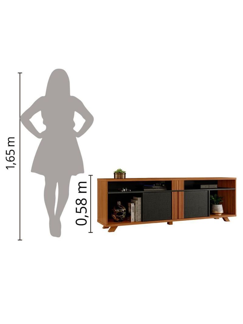 Rack Bancada Para Tv Até 70 Polegadas 1,80M Nt 1290