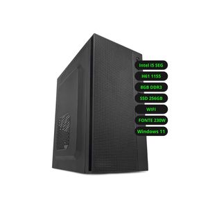 Computador Cpu Intel Core I5 8gb Ddr3 Ssd 256gb Wifi Fonte 230w Bivolt Windows