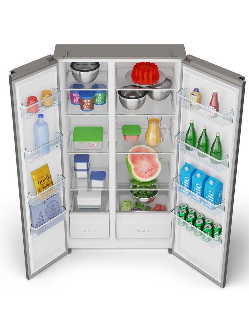 Geladeira 489L Philco Frost Free Side By Side Inox PRF504I 110V