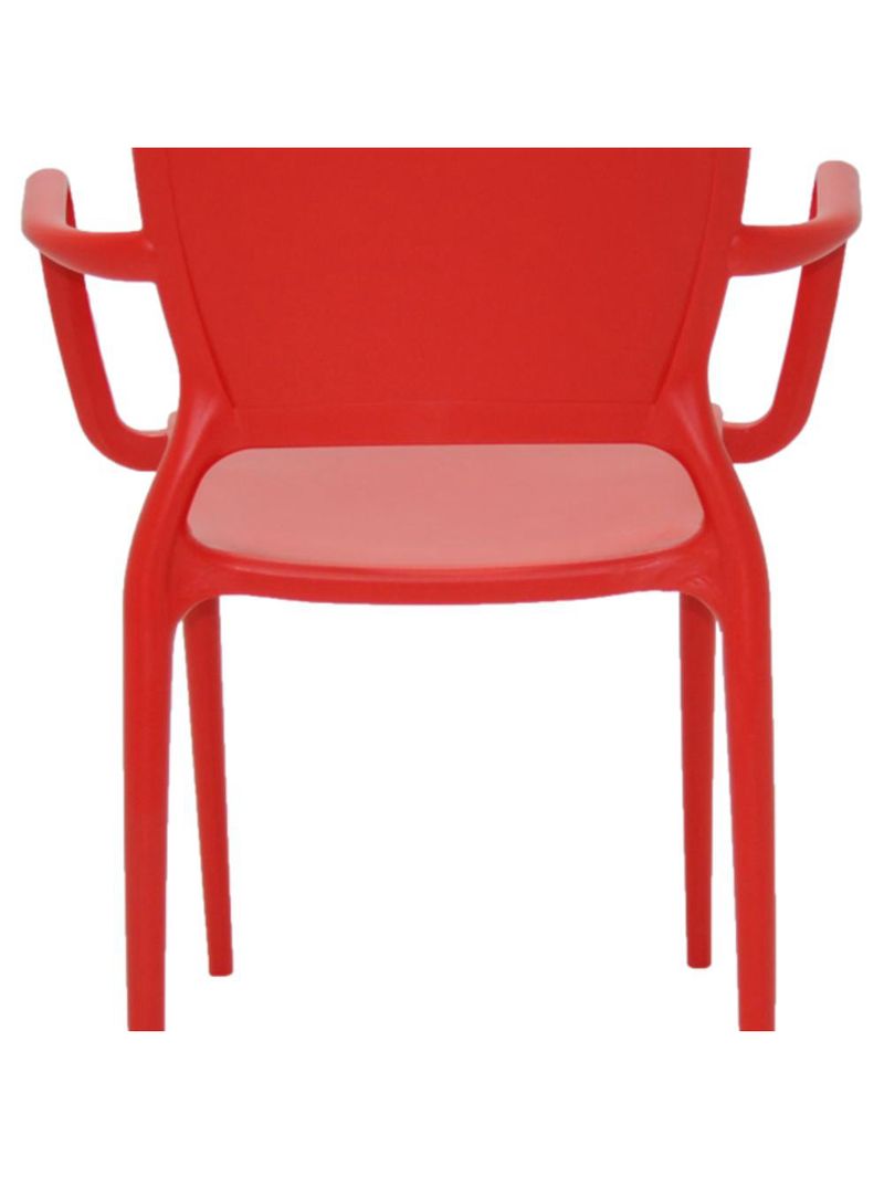 Cadeira Sofia Encosto Fechado com Braço Vermelha Tramontina