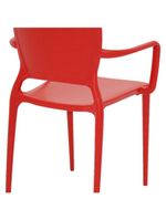 Cadeira Sofia Encosto Fechado com Braço Vermelha Tramontina