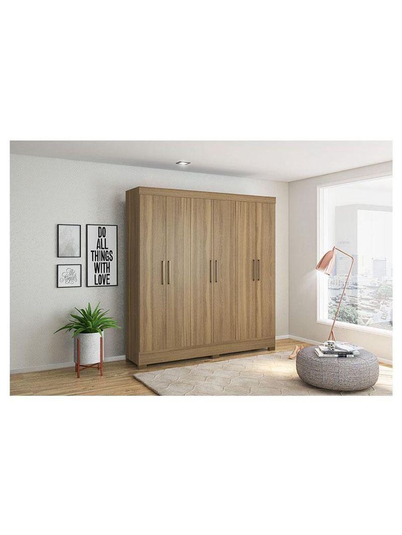 Guarda Roupa Casal Prático Amêndola Touch - Demóbile