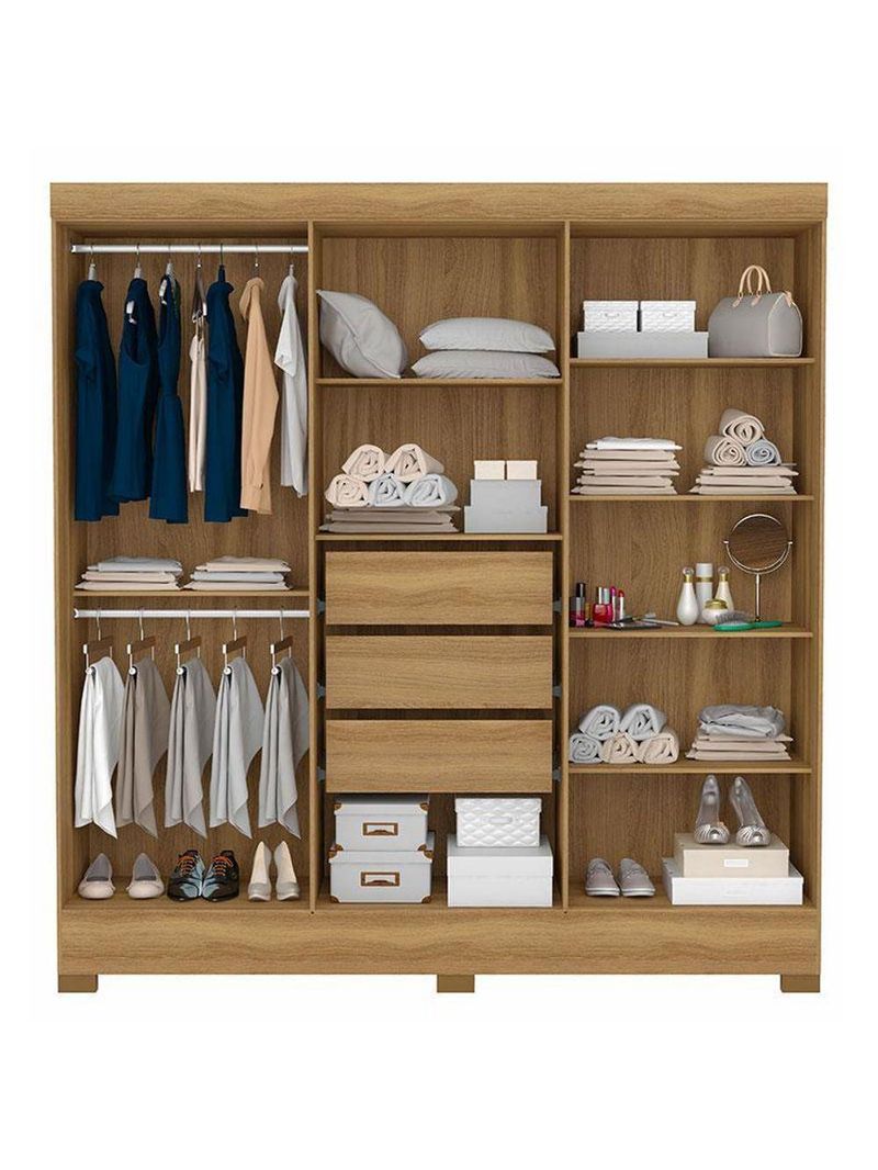 Guarda Roupa Casal Prático Amêndola Touch - Demóbile