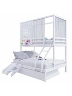 Treliche Casinha Reta Casal Escorregador Cortina Branco