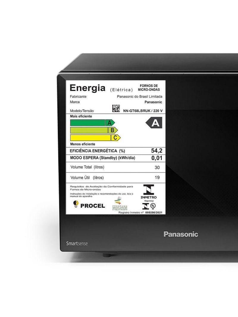 Micro-ondas Panasonic  30L Preto - NN-GT68LBRU 220V