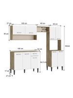 Armário Cozinha Compacta Arizona Essence Carraro - Carvalho-branco Carvalho-branco