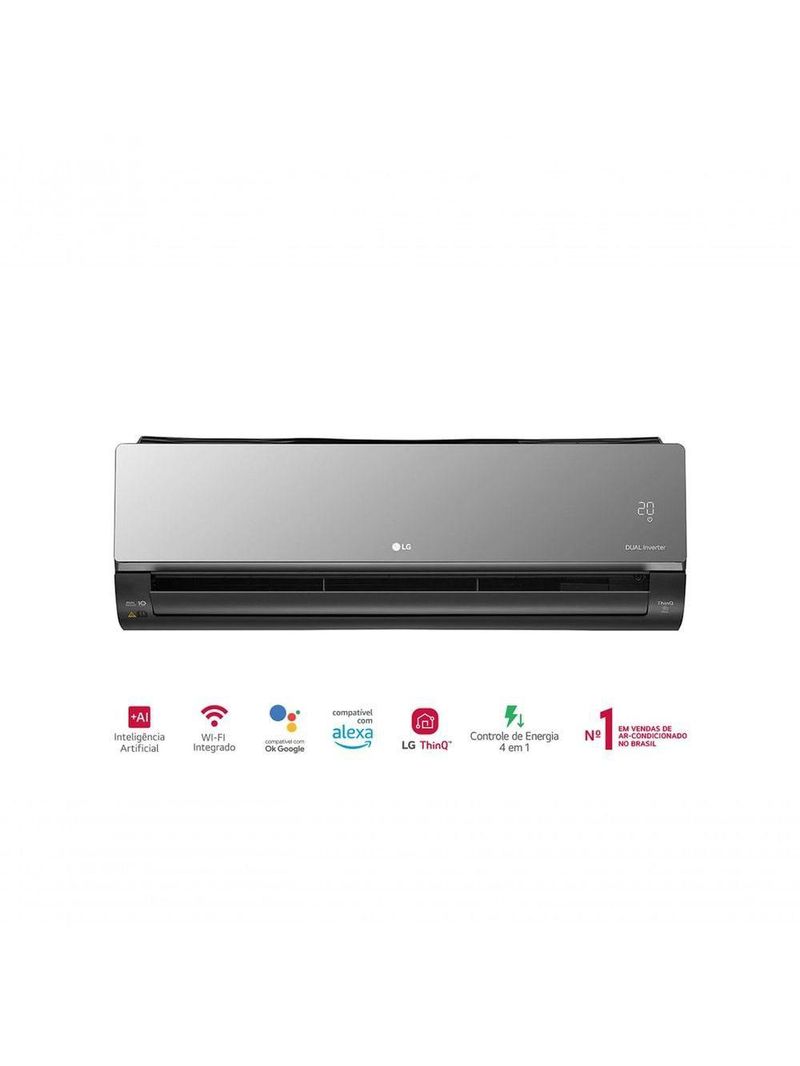 Ar Condicionado LG Dual Inverter Voice +AI Artcool UV Nano 24000 BTUs Quente/Frio 220V