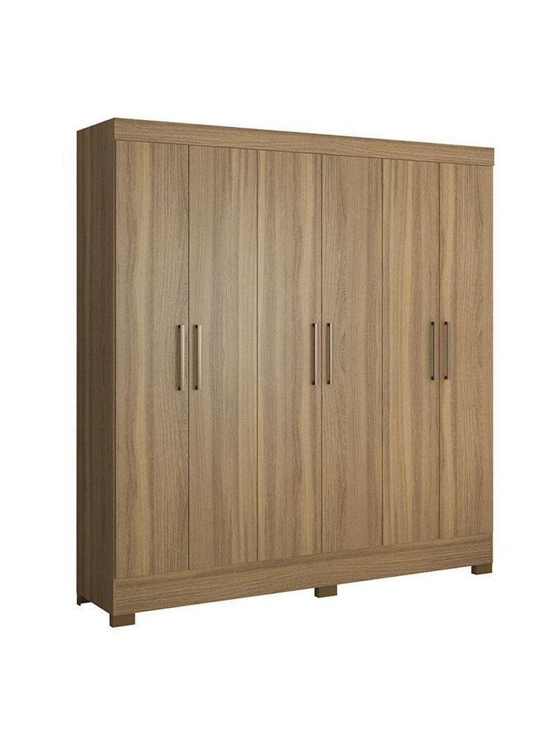 Cômoda Montevidéu e Guarda Roupa Casal Prático Amêndola Touch - Demóbile