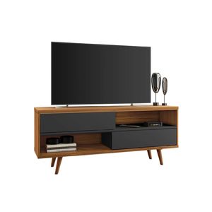 Rack Bancada Para Tv Até 50 Polegadas Nt1180 Notável Preto / Freijó Trend Preto