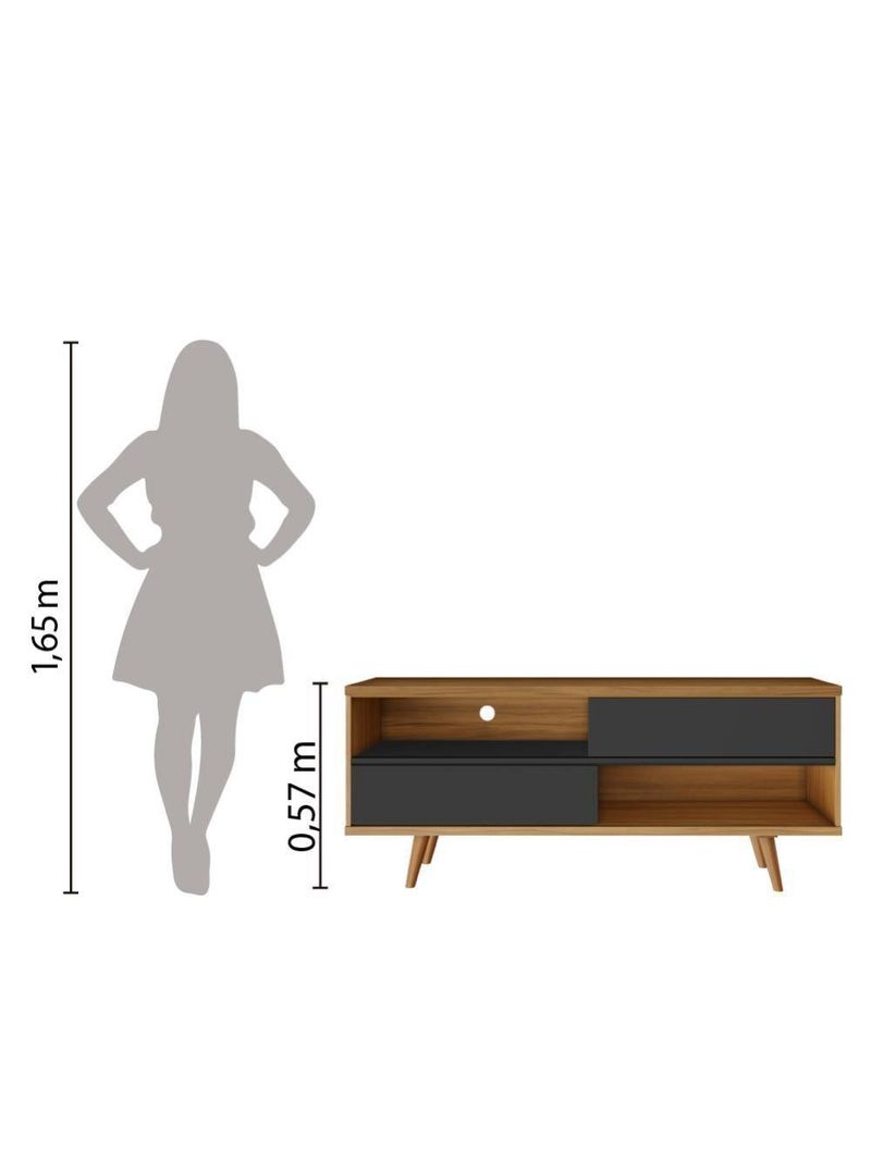 Rack Bancada Para Tv Até 50 Polegadas Nt1180 Notável Preto