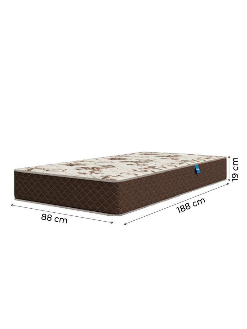 Colchão Solteiro Espuma D33 Marquês 88x188x19cm Marrom Umaflex - Suporta Até 90kg Por Pessoa