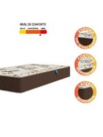 Colchão Solteiro Espuma D33 Marquês 88x188x19cm Marrom Umaflex - Suporta Até 90kg Por Pessoa