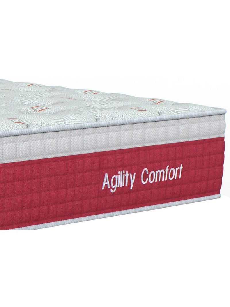 Cama Box Casal: Colchão Molas Ensacadas Orthoflex MasterPocket Agility Confort + Base CRC Courano White (138x188)