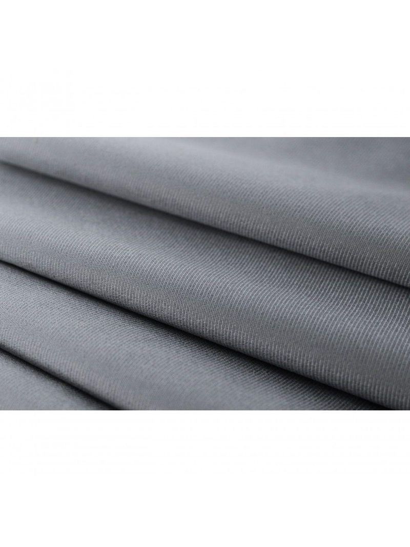 Cabeceira Queen Curva Luxo 160x60 Suede Cinza - Tachas Fumê