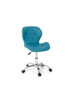Cadeira Office Eiffel Slim Base Giratória Turquesa