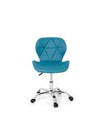 Cadeira Office Eiffel Slim Base Giratória Turquesa