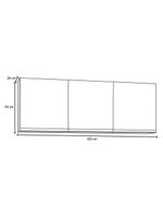 Kit 2 Armários Aéreos 150Cm 3 Portas Argélia Branco - Lumil