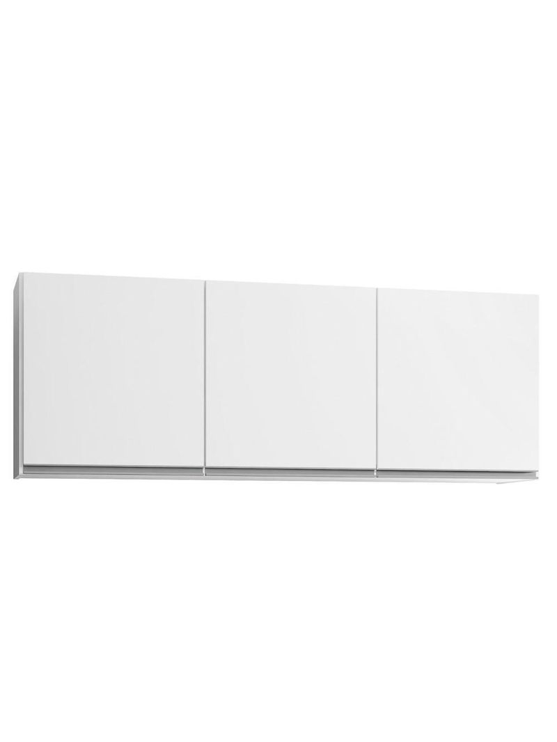 Kit 2 Armários Aéreos 150Cm 3 Portas Argélia Branco - Lumil