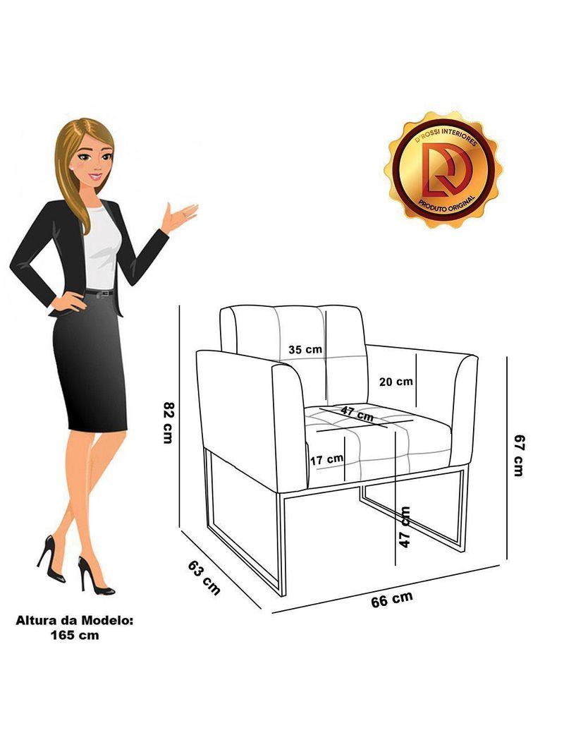 Kit 1 Sofá Namoradeira E 2 Poltronas Elisa  Base Metálica