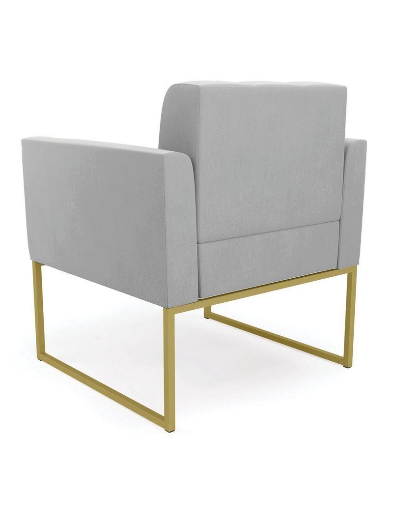 Kit 1 Sofá Namoradeira E 2 Poltronas Elisa  Base Metálica