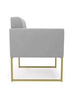 Kit 1 Sofá Namoradeira E 2 Poltronas Elisa  Base Metálica