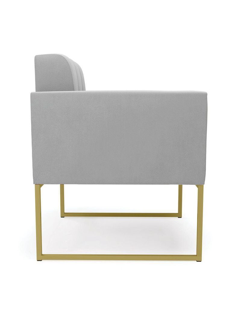 Kit 1 Sofá Namoradeira E 2 Poltronas Elisa  Base Metálica